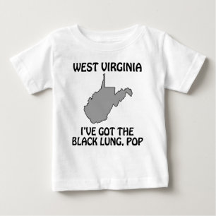 Camiseta De Bebé Virginia Occidental - Tengo el pulmón negro, Pop
