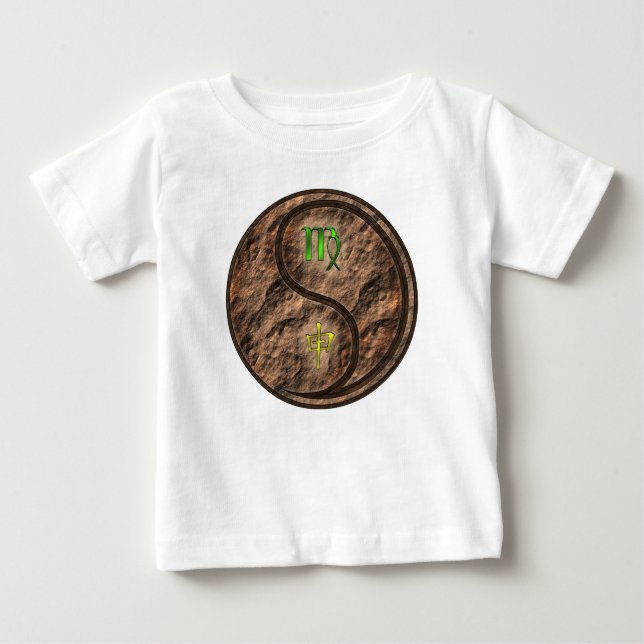 Camiseta De Bebé Virgo & Mono Tierra (Anverso)