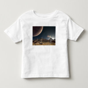 Camiseta De Bebé Visión desde una luna hipotética en órbita