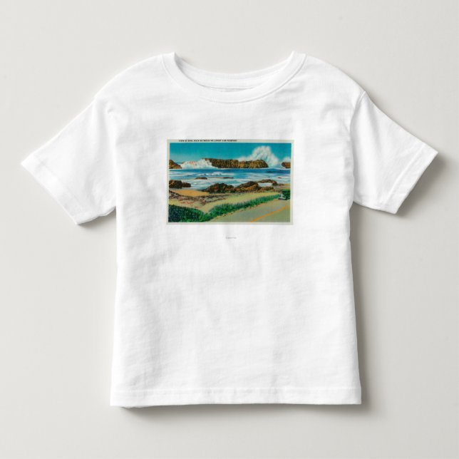 Camiseta De Bebé Visión en la roca del sello entre Waldport y (Anverso)