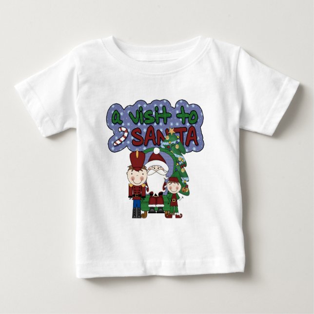 Camiseta De Bebé Visita a vacaciones de Santa Navidades (Anverso)