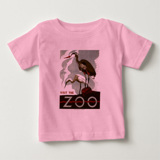 Camiseta De Bebé Visite el parque zoológico - el poster de WPA - (Anverso)