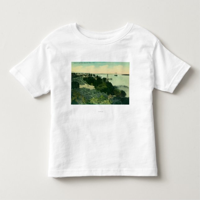 Camiseta De Bebé Vista aérea de Antioch y del río San Joaquin (Anverso)