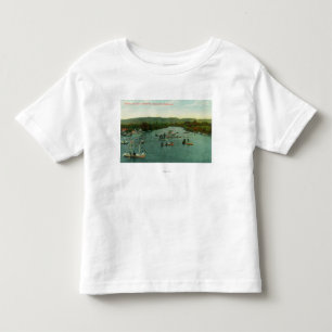 Camiseta De Bebé Vista aérea de barcos en el lago Watsonville