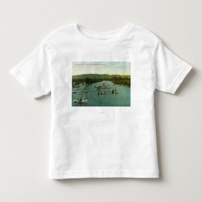 Camiseta De Bebé Vista aérea de barcos en el lago Watsonville (Anverso)