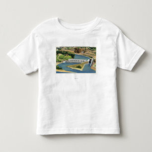 Camiseta De Bebé Vista aérea de la central eléctrica de la presa 