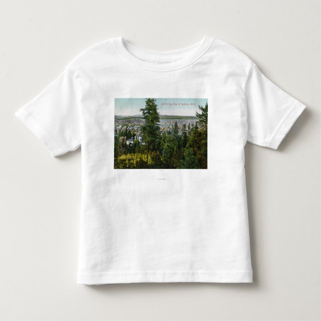 Camiseta De Bebé Vista aérea de la ciudad a través de las maderas (Anverso)