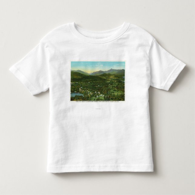 Camiseta De Bebé Vista aérea de la ciudad con la montaña de (Anverso)