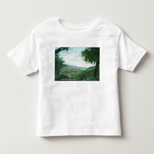 Camiseta De Bebé Vista aérea de la ciudad de las colinas (Anverso)