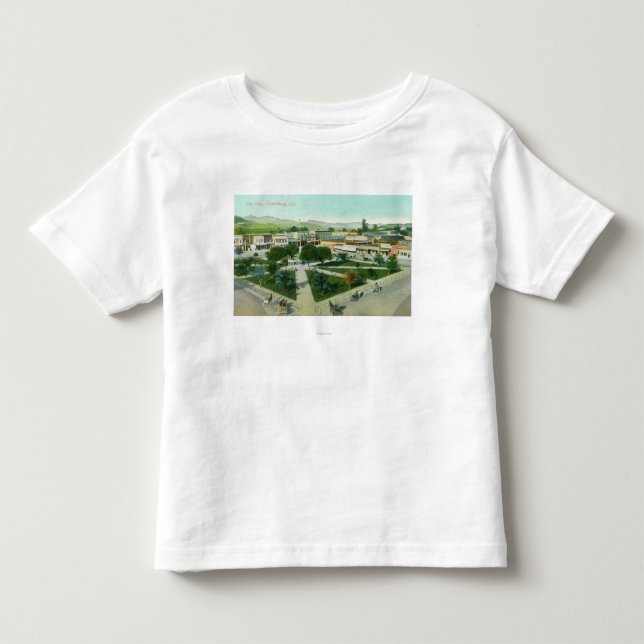 Camiseta De Bebé Vista aérea de la ciudad PlazaHealdsburg, CA (Anverso)