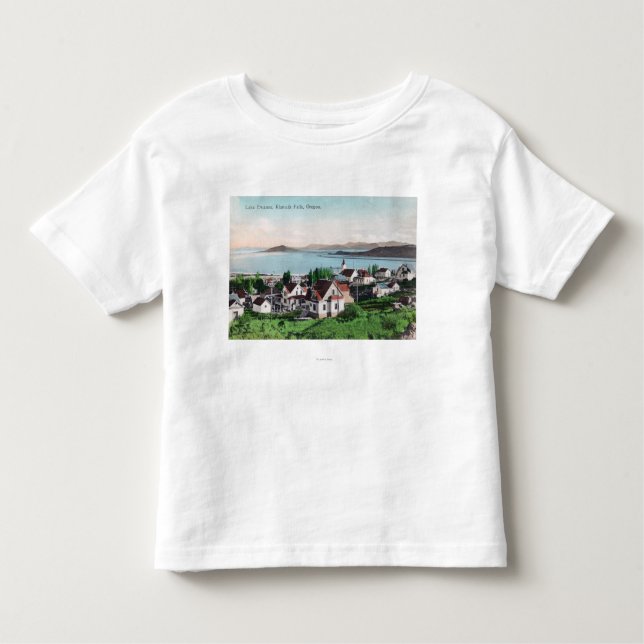 Camiseta De Bebé Vista aérea de la ciudad y del lago Ewauna (Anverso)