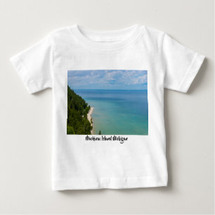 Camiseta De Bebé Vista aérea de la isla de Mackinac