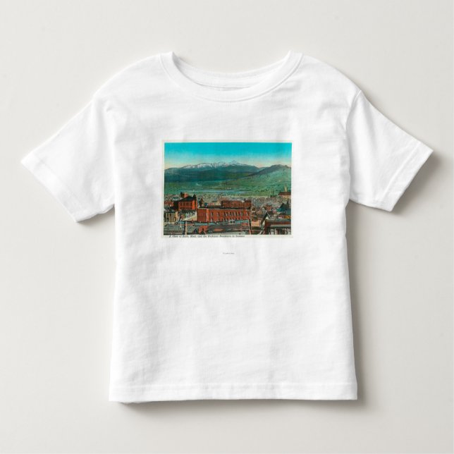 Camiseta De Bebé Vista aérea de la montaña de la ciudad y de la (Anverso)
