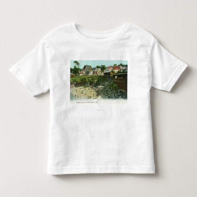 Camiseta De Bebé Vista aérea de la playa de baño (Anverso)