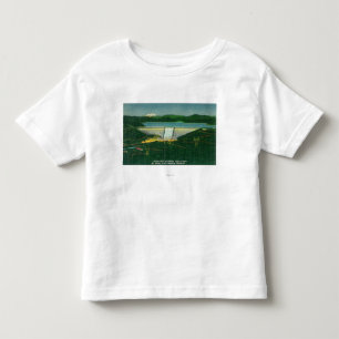 Camiseta De Bebé Vista aérea de la presa de Shasta, lago, montaña