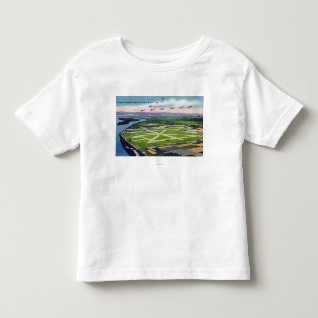 Camiseta De Bebé Vista aérea del aeropuerto de Portland-Columbia (Anverso)