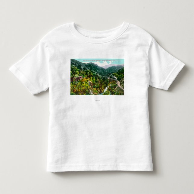 Camiseta De Bebé Vista aérea del barranco, Trai pacífico meridional (Anverso)
