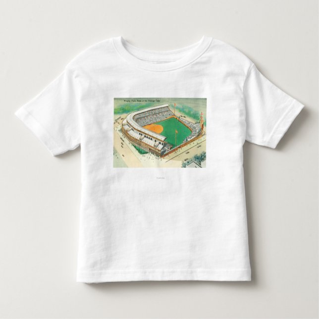 Camiseta De Bebé Vista aérea del campo # de 3Chicago, IL de Wrigley (Anverso)