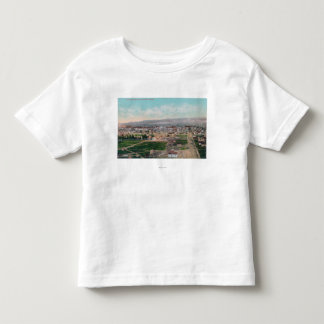 Camiseta De Bebé Vista aérea del CityPocatello, identificación
