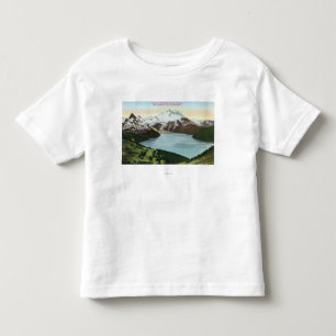 Camiseta De Bebé Vista aérea del lago Garibaldi y del soporte