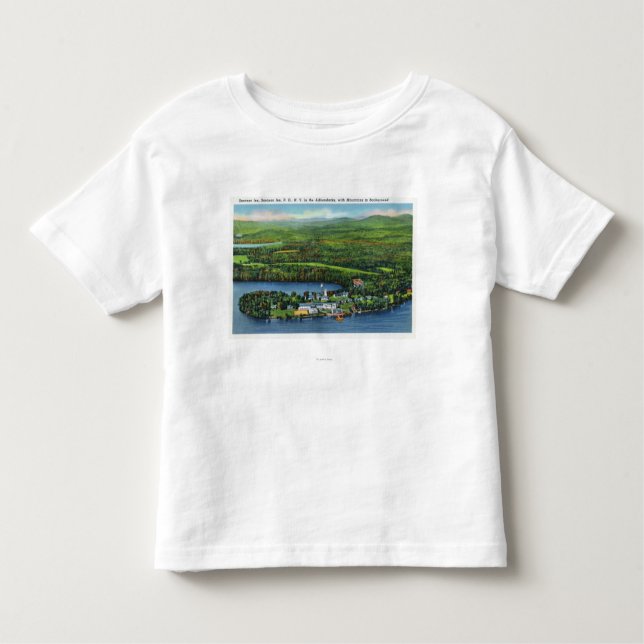 Camiseta De Bebé Vista aérea del mesón de Saranac (Anverso)