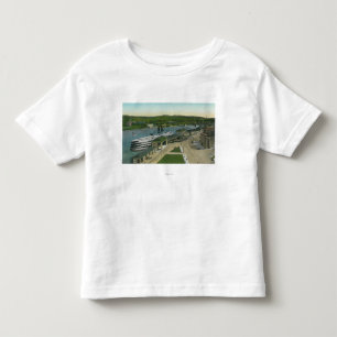 Camiseta De Bebé Vista aérea del muelle de la navegación del Huds