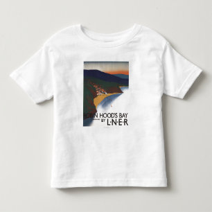 Camiseta De Bebé Vista aérea del poster del ferrocarril de la bahía