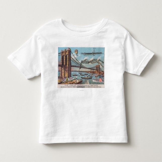 Camiseta De Bebé Vista aérea del puente de Willimantic (Anverso)
