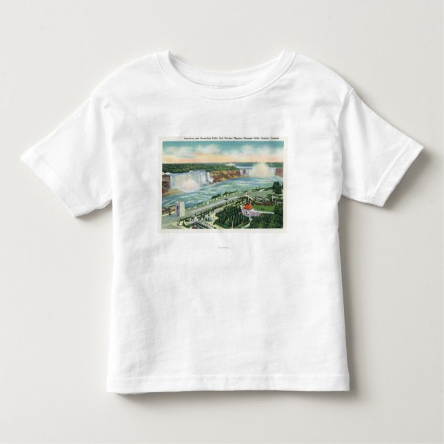 Camiseta De Bebé Vista aérea del teatro y de las caídas del jardín (Anverso)