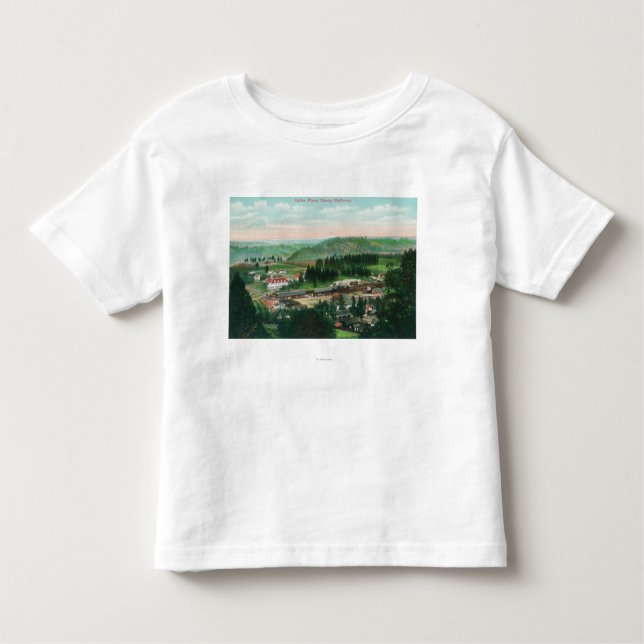 Camiseta De Bebé Vista aérea del TownColfax, CA (Anverso)