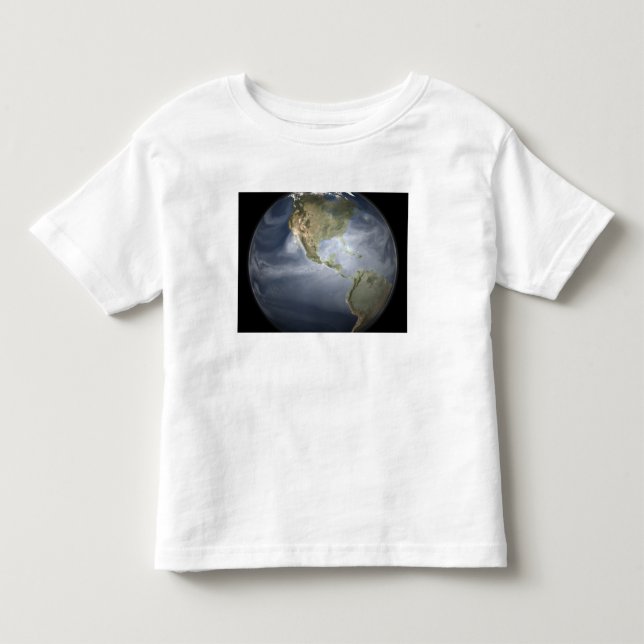 Camiseta De Bebé Vista completa de la Tierra mostrando vapor de agu (Anverso)