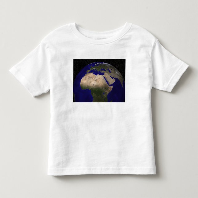 Camiseta De Bebé Vista de África, Europa, Oriente Medio y En (Anverso)