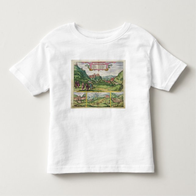 Camiseta De Bebé Vista de Alhambra, de 'Civitates Orbis Terrar (Anverso)