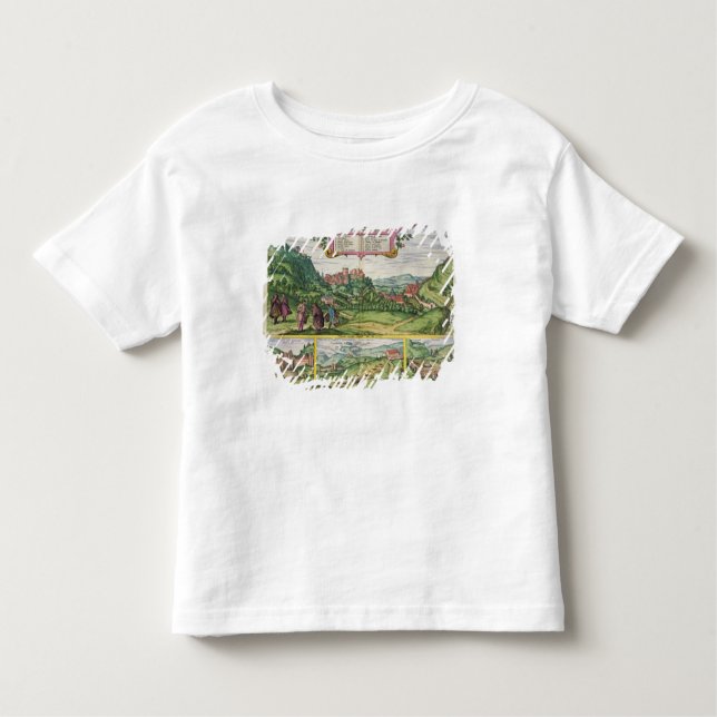 Camiseta De Bebé Vista de Alhambra, de 'Civitates Orbis Terrar (Anverso)