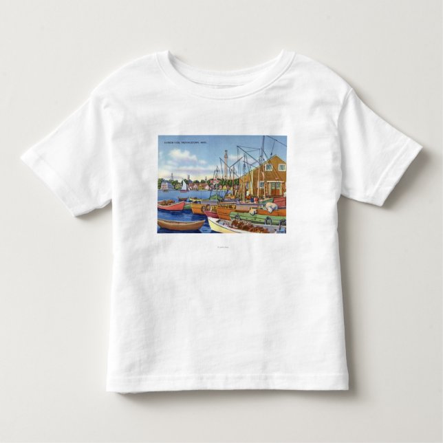 Camiseta De Bebé Vista de barcos en el puerto (Anverso)