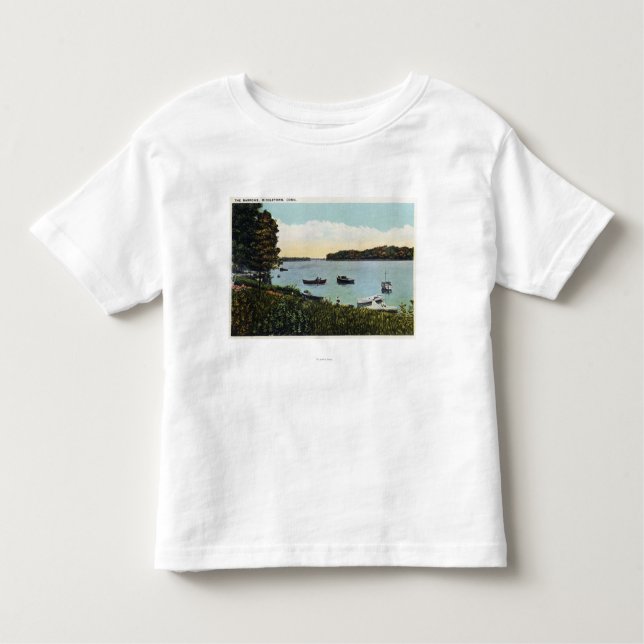 Camiseta De Bebé Vista de barcos en los estrechos (Anverso)