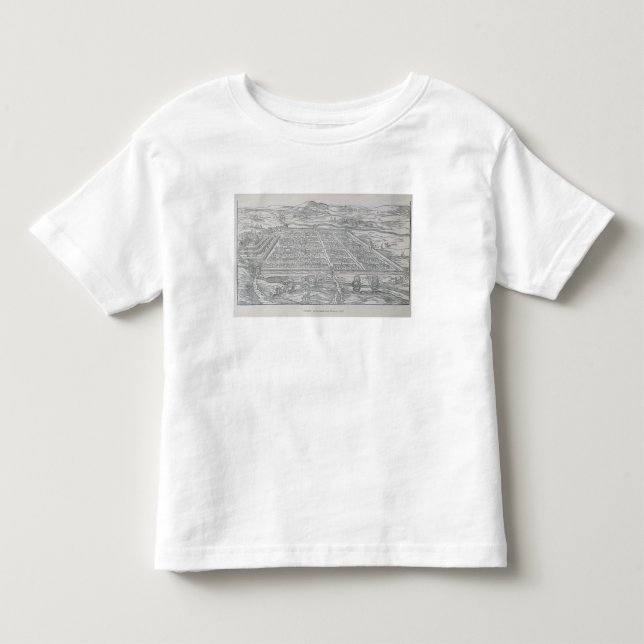 Camiseta De Bebé Vista de Cusco, de Ramusio, pub. 1556 (Anverso)
