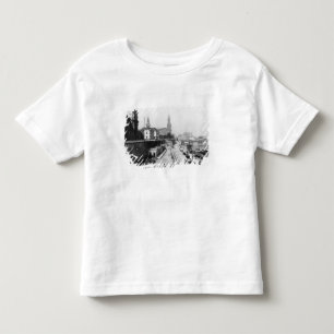 Camiseta De Bebé Vista de Dresden del Bruehlsche Terrasse