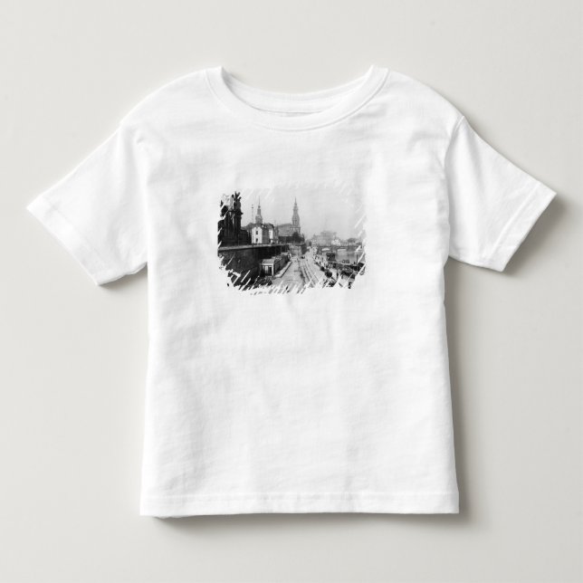 Camiseta De Bebé Vista de Dresden del Bruehlsche Terrasse (Anverso)