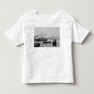 Camiseta De Bebé Vista de Galata en Estambul del puerto de Sirkeci