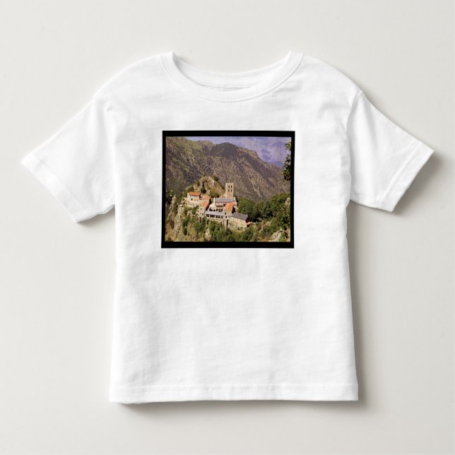 Camiseta De Bebé Vista de la abadía de San Martín du Canigou (Anverso)