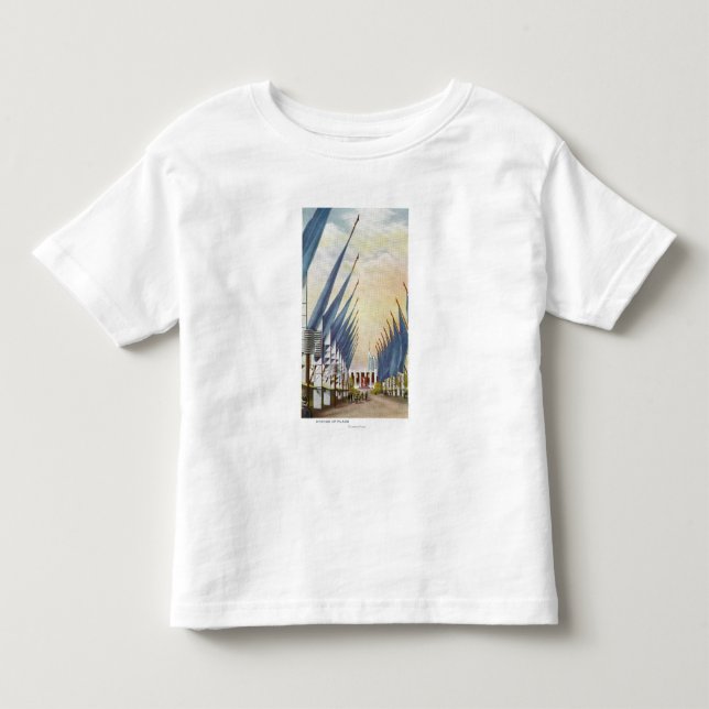 Camiseta De Bebé Vista de la avenida de Flags, la feria 1934 de (Anverso)