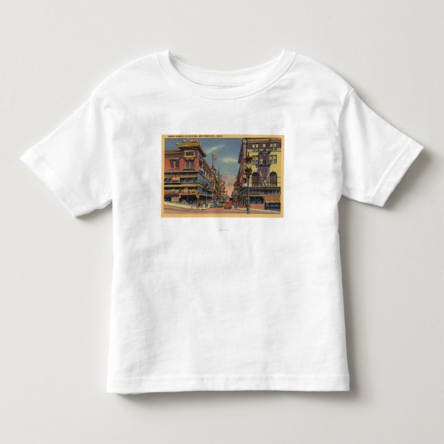 Camiseta De Bebé Vista de la avenida de Grant, Chinatown (Anverso)