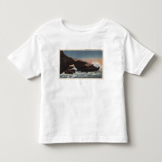 Camiseta De Bebé Vista de la cabeza del cocodrilo, La Jolla (Anverso)