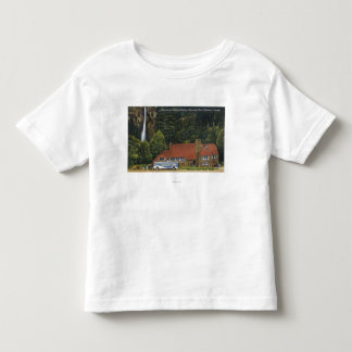 Camiseta De Bebé Vista de la casa de campo de las caídas de