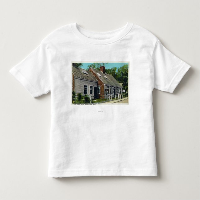 Camiseta De Bebé Vista de la casa más vieja de la ciudad (Anverso)