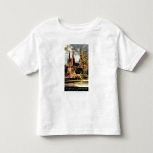 Camiseta De Bebé Vista de la catedral de Lichfield