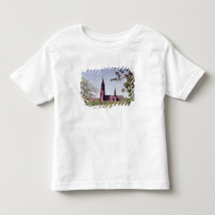 Camiseta De Bebé Vista de la catedral de Uppsala del castillo