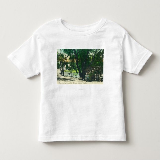 Camiseta De Bebé Vista de la charca de las aguas termales (Anverso)