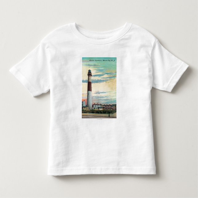 Camiseta De Bebé Vista de la ciudad de Absecon LighthouseAtlantic, (Anverso)